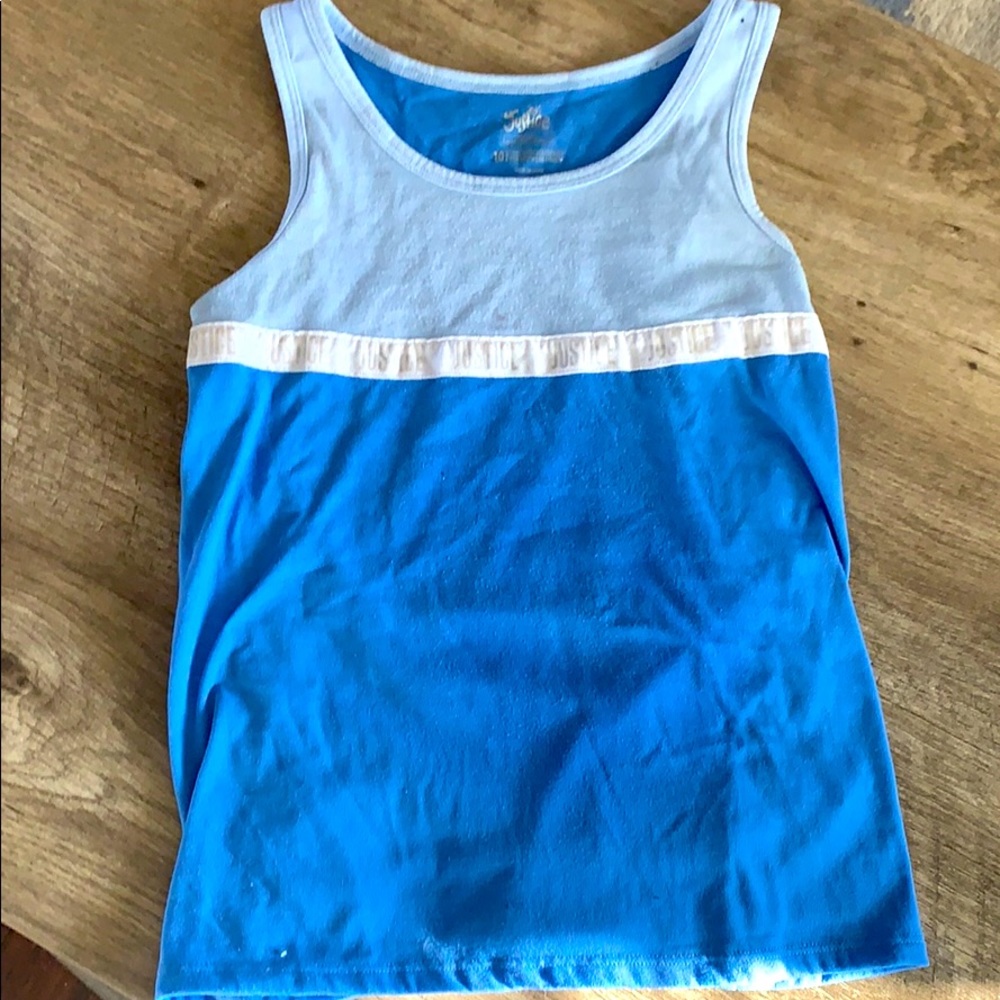 Flowy justice size 10 tank top